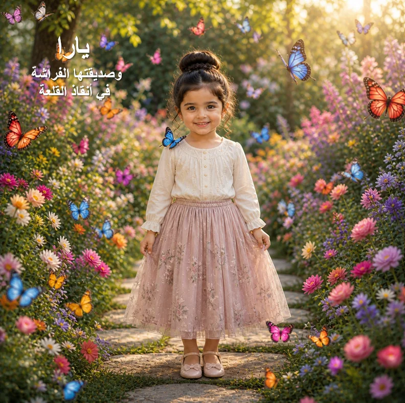 يارا وصديقتها الفراشة