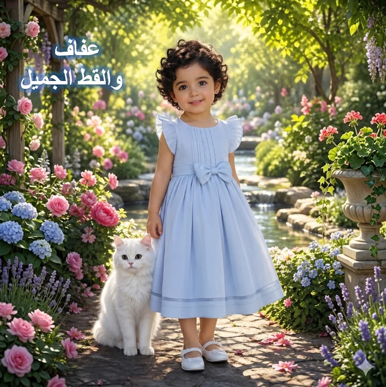 عفاف والقط الجميل