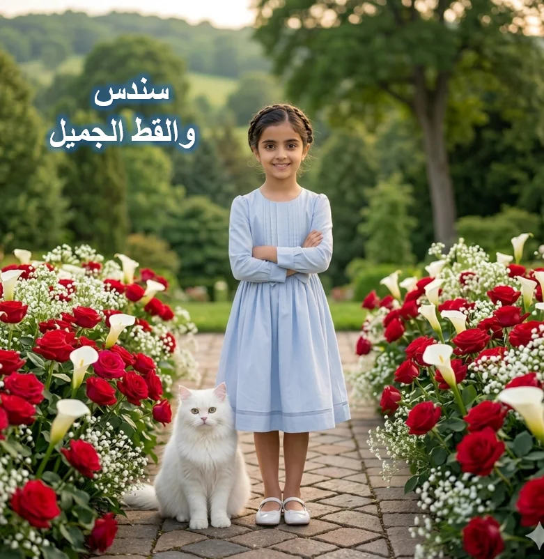 سندس والقط الجميل